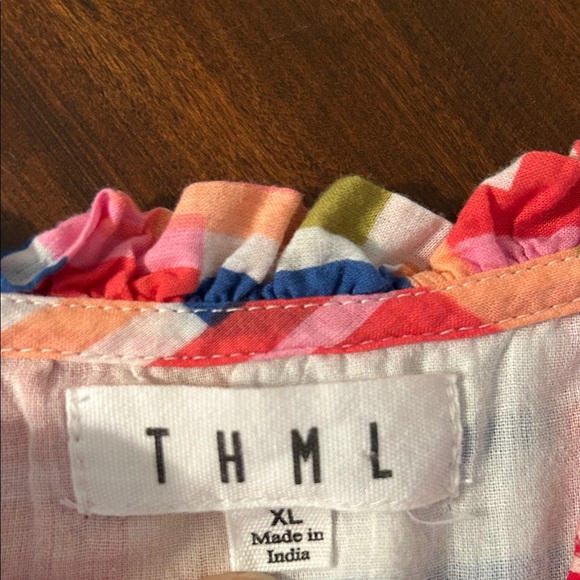 THML Multicolor Ruffled Neckline Top - Picture 2 of 7